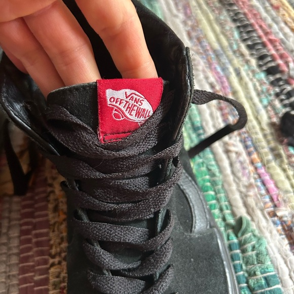 Vans Black Suede High-Top Sneakers men’s 7 women’s 8.5 - Picture 9 of 16